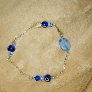 Blue Evil Eye Beaded Bracelet